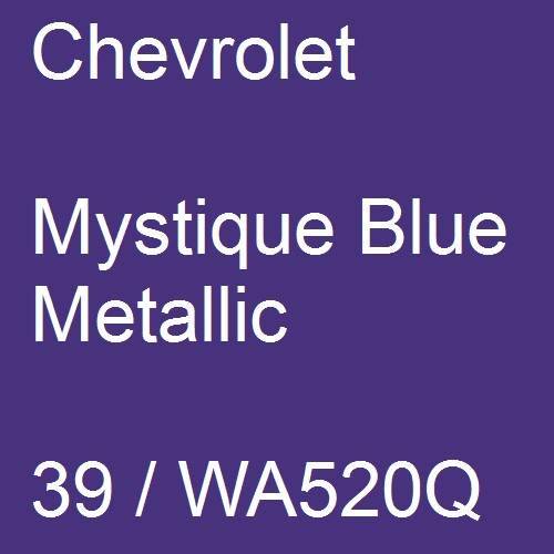 Chevrolet, Mystique Blue Metallic, 39 / WA520Q.